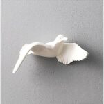 White Dove Wall Decor  - Minimalist Flying Bird Set - Karigaari India Aesthetic Home Decor