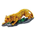 Karigaari Tiger Sculpture - Wildlife Home Accent - Karigaari India Aesthetic Home Decor