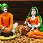 Cultural Charm of Rural India Handcrafted Rajasthani Couple Figurines for Rustic Decor - Karigaari India Aesthetic Home Decor