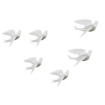 Abstract Bird Wall Art - Modern White Flying Shapes - Karigaari India Aesthetic Home Decor