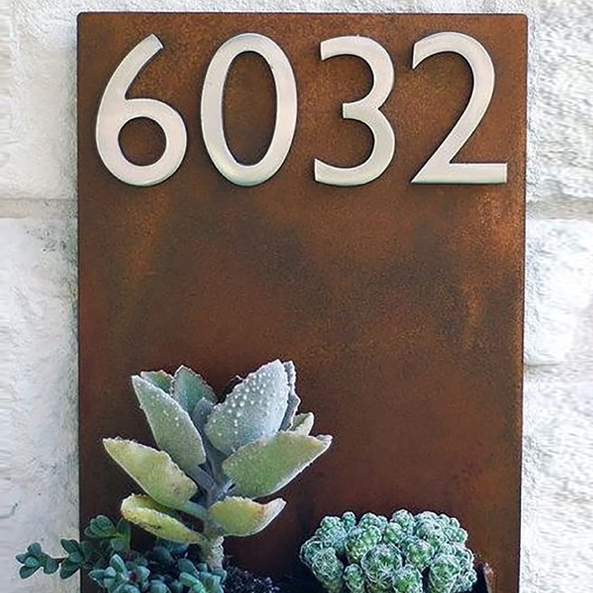 Artistic Artisan Charm Bespoke Timber House Number Sign For House Home Decor Decorative Piece 5 Artisan Charm: Personalized Wooden House Number Plate for House Decor - Karigaari India Aesthetic Home Decor