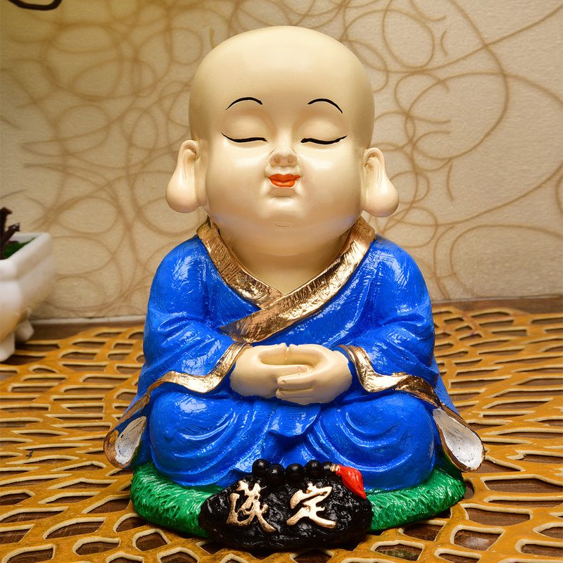 Artistic Artisan Ployresin Lord Buddha Dark Blue Meditating Figure Centerpiece Home Home Decor Office Decoration Spiritual Gift Artful Decor Piece 3 Handcrafted Ployresin Lord Buddha Dark Blue Meditating Statue Showpiece Home Decor/Office Decor/Spiritual Gift - Karigaari India Aesthetic Home Decor