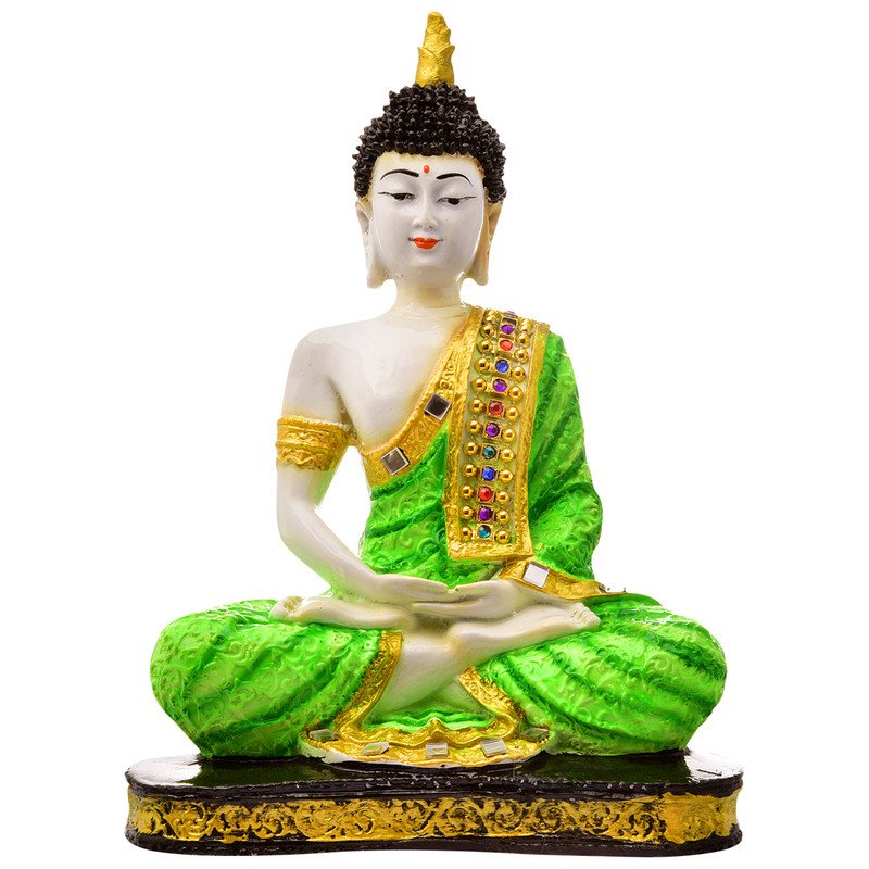 Artistic Artisan Ployresin Lord Buddha Meditating Figurine Light Green Colour Display Piece Home Decor Office Home Decor Spiritual Gift Home Decoration 2 Handcrafted Ployresin Lord Buddha Meditating Statue Light Green Colour Showpiece Home Decor/Office Decor/Spiritual Gift - Karigaari India Aesthetic Home Decor