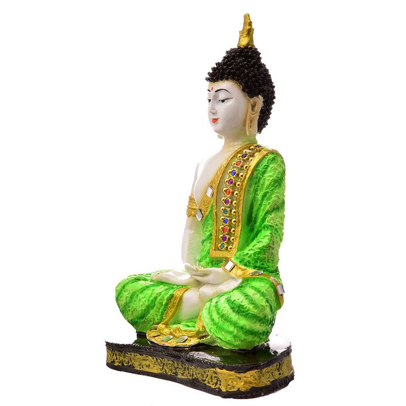 Artistic Artisan Ployresin Lord Buddha Meditating Figurine Light Green Colour Display Piece Home Decor Office Home Decor Spiritual Gift Home Decoration 4 Handcrafted Ployresin Lord Buddha Meditating Statue Light Green Colour Showpiece Home Decor/Office Decor/Spiritual Gift - Karigaari India Aesthetic Home Decor
