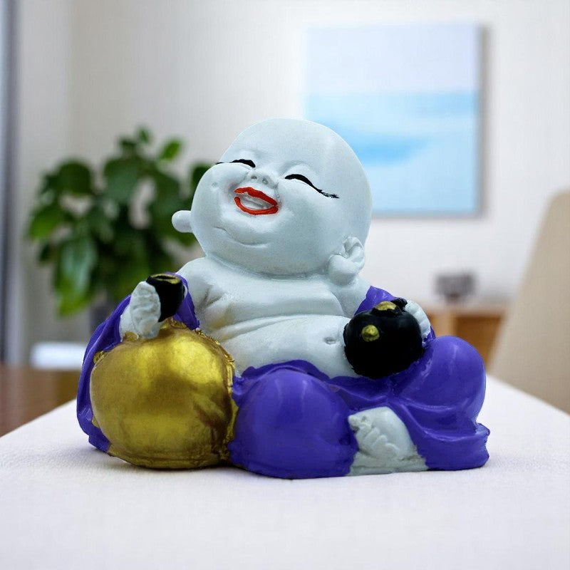 Artistic Artisan Ployresin Lord Buddha Sitting Smile Idol Decor Piece Home Decoration Office Decor Spiritual Gift Multicolour Artful Decor Piece 2 Handcrafted Ployresin Lord Buddha Sitting Smile Statue Showpiece Home Decor/Office Decor/Spiritual Gift, Multicolour - Karigaari India Aesthetic Home Decor