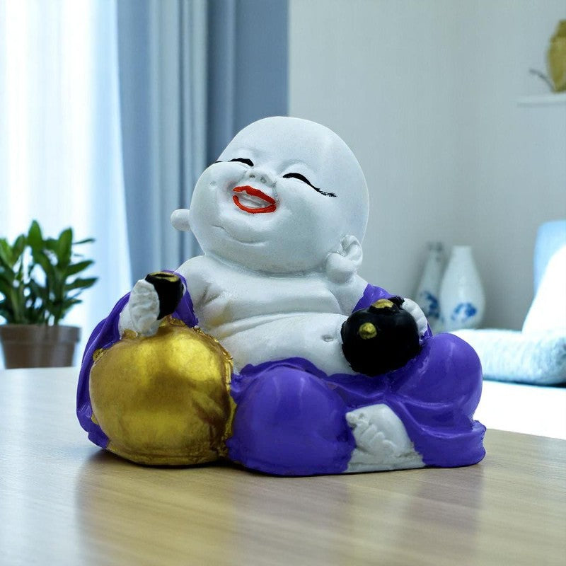 Artistic Artisan Ployresin Lord Buddha Sitting Smile Idol Decor Piece Home Decoration Office Decor Spiritual Gift Multicolour Artful Decor Piece 3 Handcrafted Ployresin Lord Buddha Sitting Smile Statue Showpiece Home Decor/Office Decor/Spiritual Gift, Multicolour - Karigaari India Aesthetic Home Decor