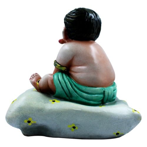 Bal Ganesha Sitting Idol Multicolor Best for Home Decor - Karigaari India Aesthetic Home Decor