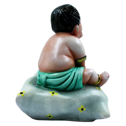 Bal Ganesha Sitting Idol Multicolor Best for Home Decor - Karigaari India Aesthetic Home Decor