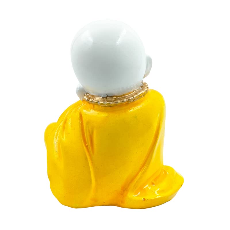 Artistic Calm Giggling Baby Monk Buddha Resin Crafted Smiling Sitting Figurine For Inner Joy Zen Home Decor Serene Gifting Stylish Accent 5