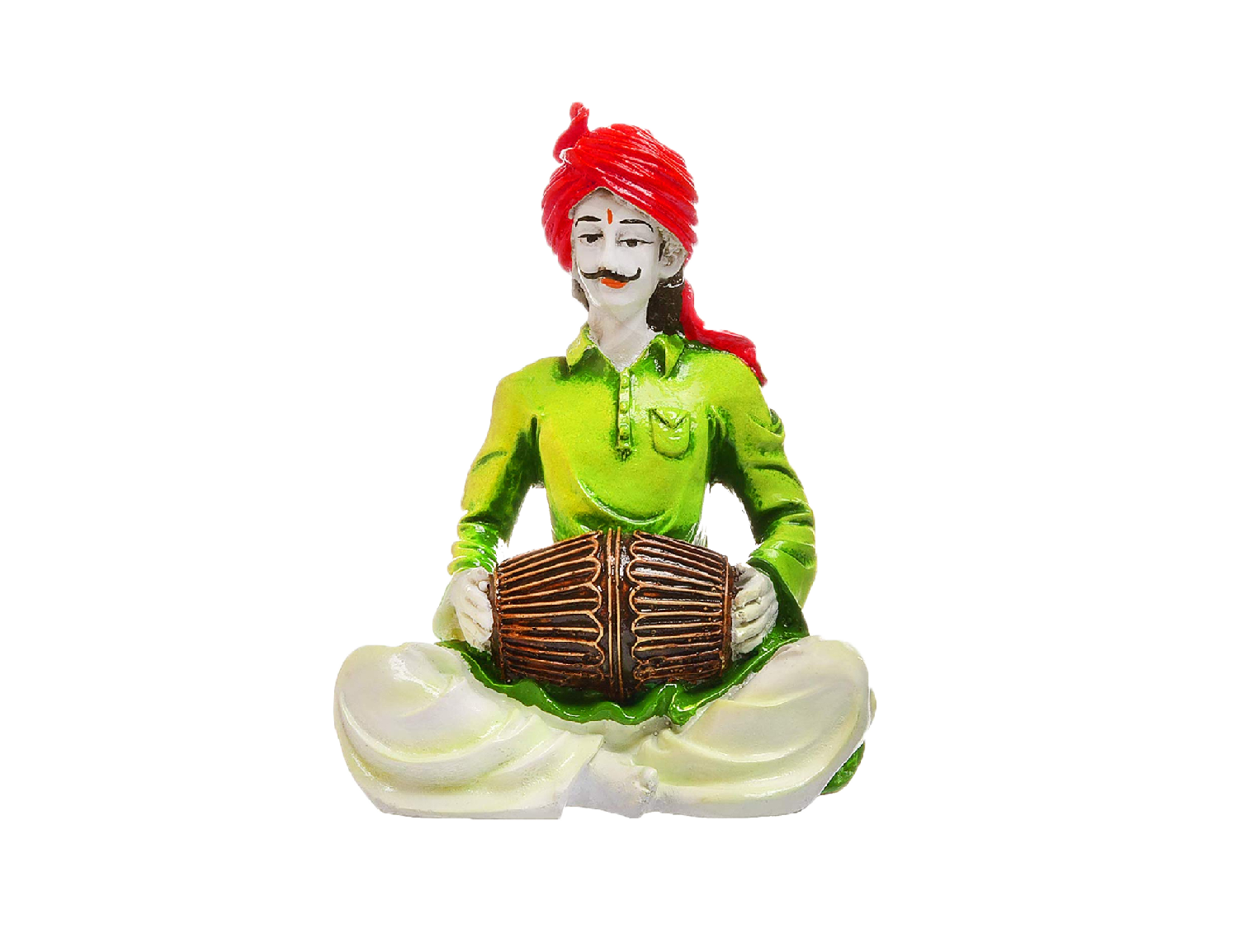 Artistic Classic Sounds Of Rajasthan One Of A Kind Resin Man With Drum Figurine Indian Folk Music Decor Modern Ornament 5 Traditional Sounds of Rajasthan: Unique Resin Man with Drum Statue - Indian Folk Music Decor - Karigaari India Aesthetic Home Decor