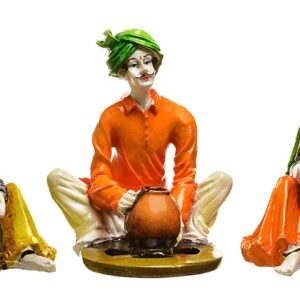 Ethnic Village Couple Resin Decor Statue - Karigaari India Aesthetic Home Decor