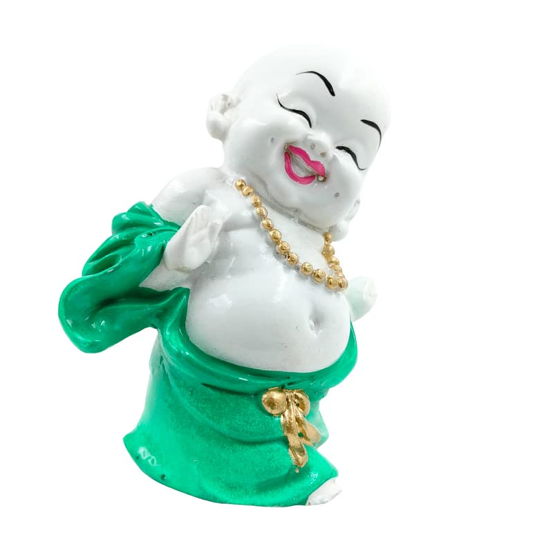 Artistic Jovial Laughing Buddha Miniature Resin Happy Buddha For Good Luck Prosperity Positive Home Decor Premium Home Decor 2
