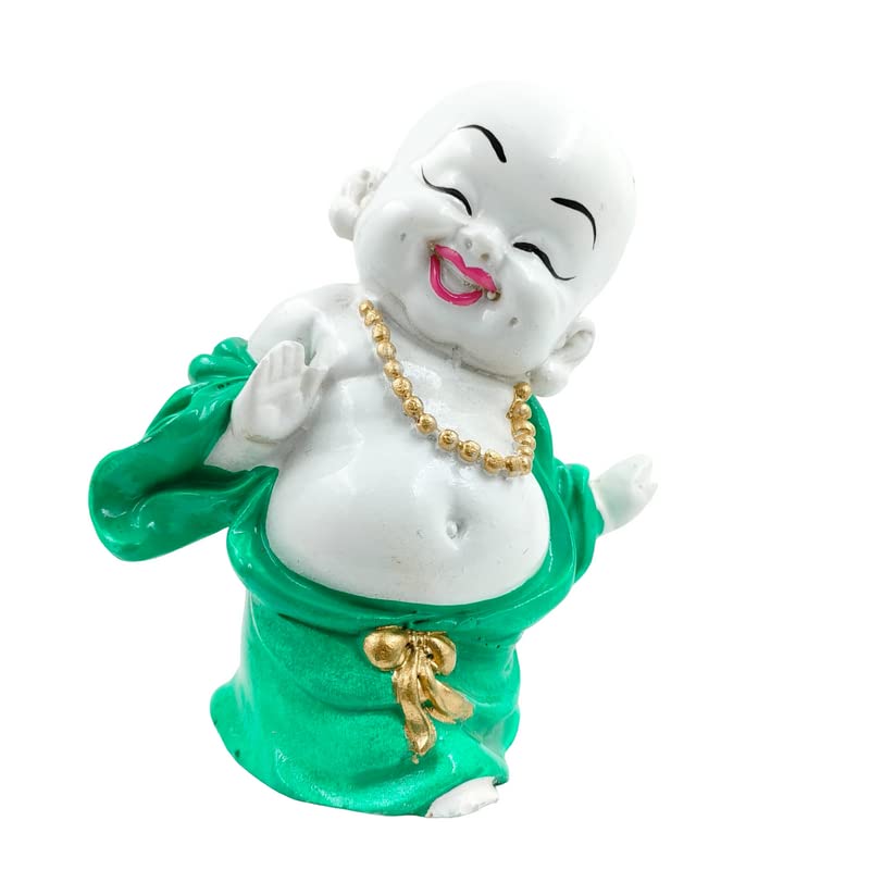 Artistic Jovial Laughing Buddha Miniature Resin Happy Buddha For Good Luck Prosperity Positive Home Decor Premium Home Decor 5