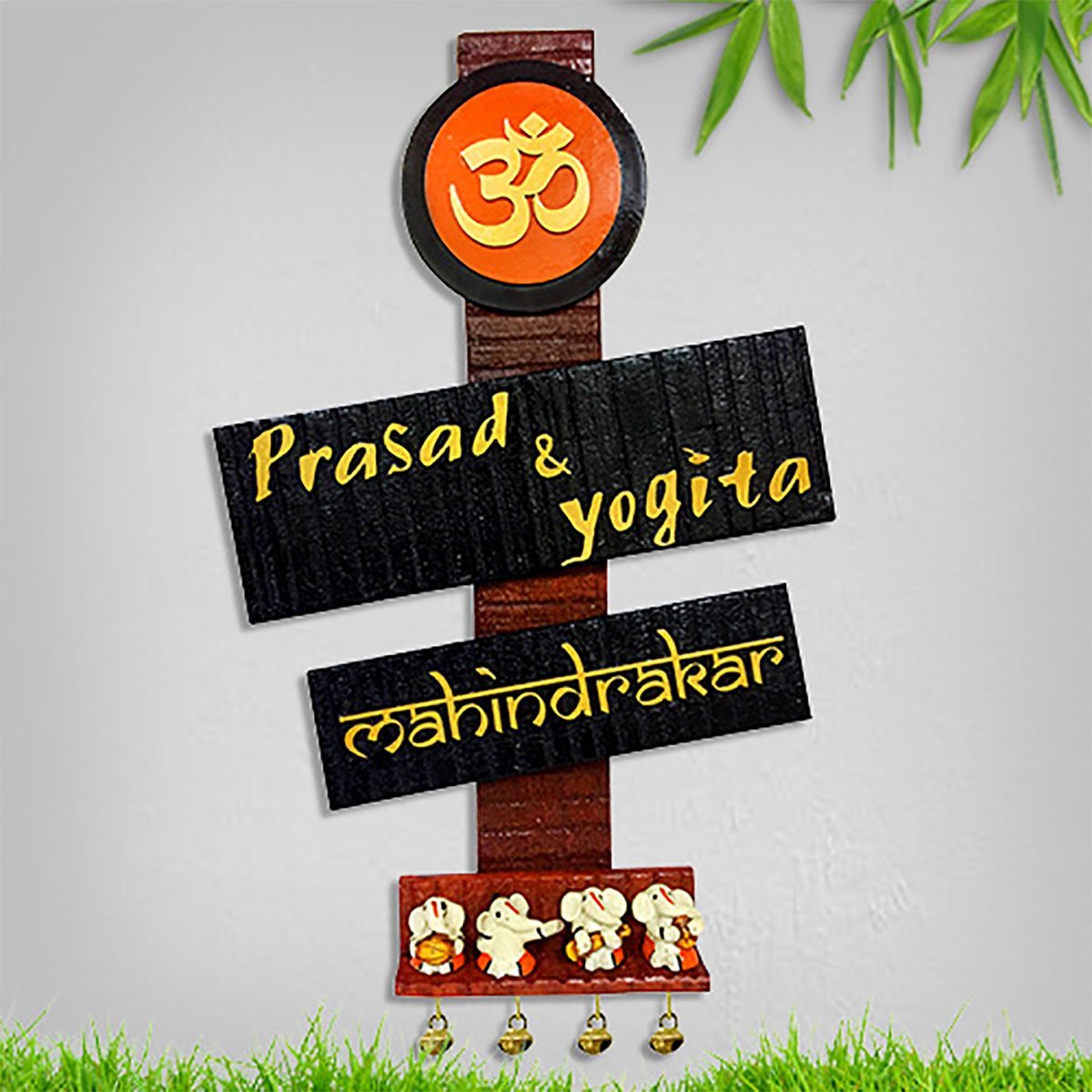 Artistic Long Lasting Bespoke Timber Custom Sign For Office Home Trendy Premium Home Decor 2 Durable Personalized Wooden Name Plate for Office Home Stylish - Karigaari India Aesthetic Home Decor