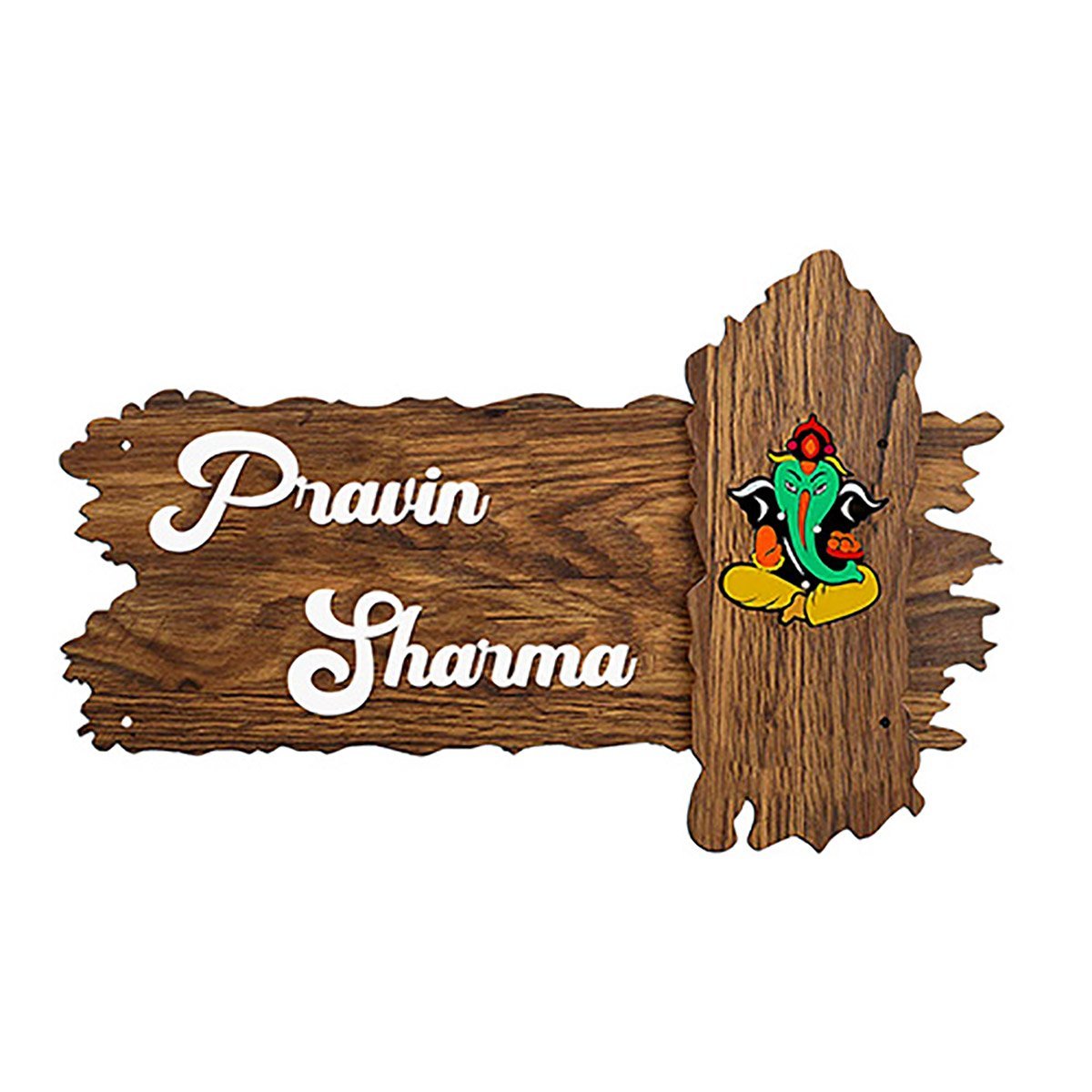 Artistic Long Lasting Trendy Timber Custom Sign For Home Office Lovely Bespoke Unique Decor Piece 2 Durable Stylish Wooden Name Plate for Home Office Beautiful Personalized - Karigaari India Aesthetic Home Decor
