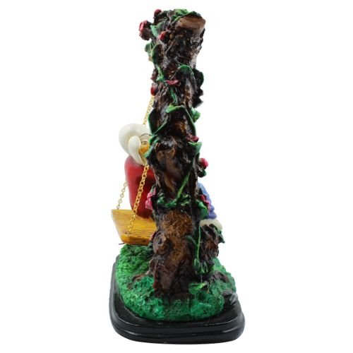 Lord Ganesha Sitting on Jhula Under Tree Multicolor Idol for Home Decor - Karigaari India Aesthetic Home Decor