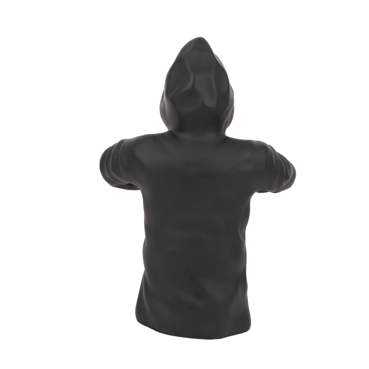 Artistic Mysterious Black Resin Hooded Faceless Man Figure Modern Contemporary Statue For Home Decor Office One Of A Kind Gifting Decorative Piece 6