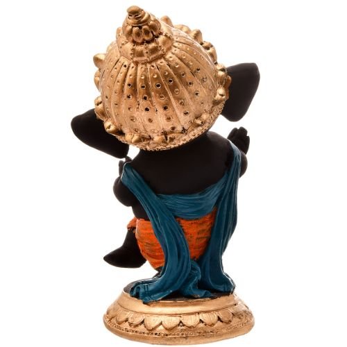 Unique Design Little Lord Ganesha Playing Instruments Idol Black Color Best Item for Home Decor - Karigaari India Aesthetic Home Decor