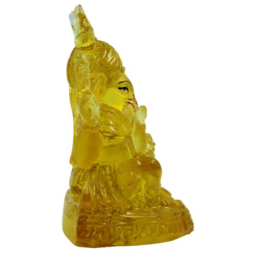 Unique Design Lord Ganesha Sitting Crystal Yellow Color Idol Best for Home Decor - Karigaari India Aesthetic Home Decor