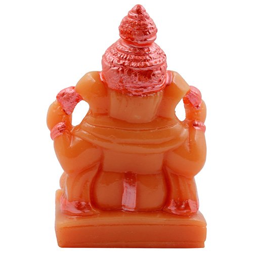 Small Lord Ganesha Sitting Idol Orange And Pink Color Best & Unique Item for Home Decor - Karigaari India Aesthetic Home Decor