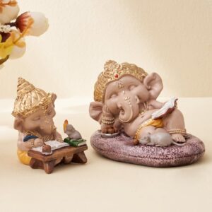 Learning Ganesha Set - Home Office Gift - Karigaari India Aesthetic Home Decor