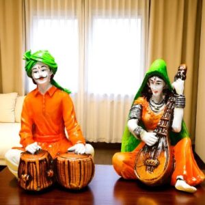 Tabla Rhythms Duo Indian Music Decor - Karigaari India Aesthetic Home Decor