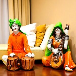 Tabla Rhythms Duo Indian Music Decor - Karigaari India Aesthetic Home Decor