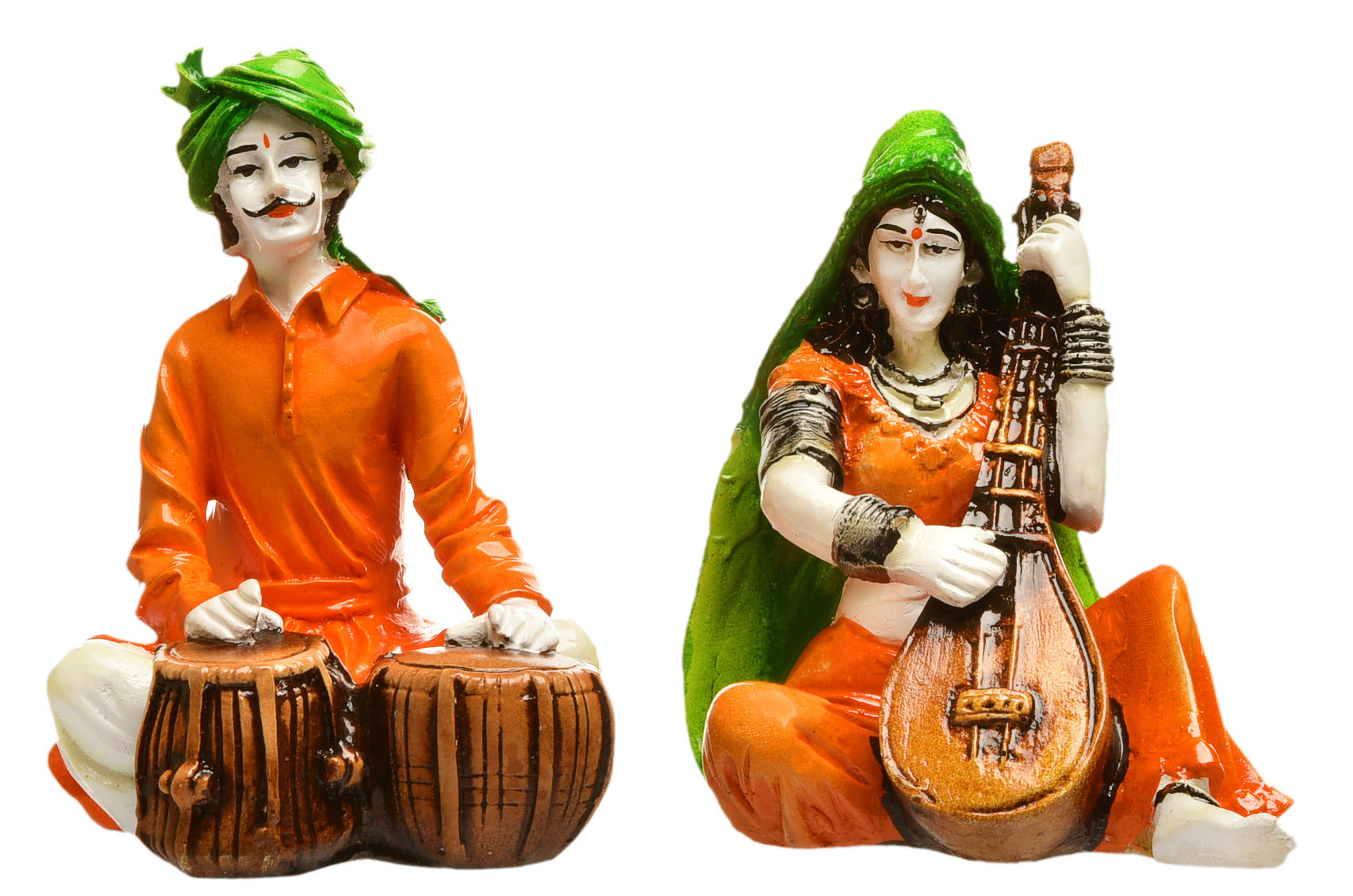 Artistic Stylish Tabla Rhythms Duo Indian Music Decoration Luxurious Accent 4 Tabla Rhythms Duo Indian Music Decor - Karigaari India Aesthetic Home Decor