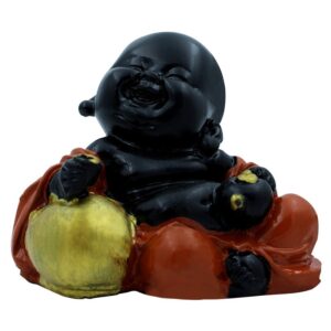 Handcrafted Ployresin Lord Buddha Sitting Statue Showpiece Home Decor/Office Decor/Spiritual Gift, Multicolour - Karigaari India Aesthetic Home Decor