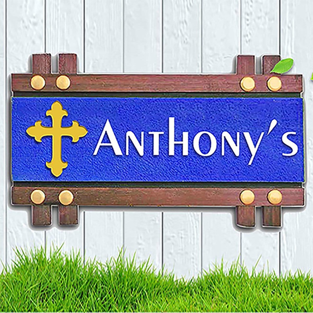 Chic Custom Long Lasting Timber Custom Sign For House Trendy Bespoke Artful Decor Piece 1 Custom Durable Wooden Name Plate for House Stylish Personalized - Karigaari India Aesthetic Home Decor