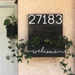 Custom Wood: Handcrafted House Number Plaque for House Decor - Karigaari India Aesthetic Home Decor