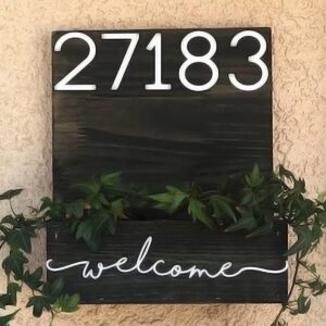 Custom Wood: Handcrafted House Number Plaque for House Decor - Karigaari India Aesthetic Home Decor