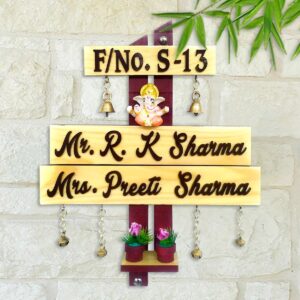 Family Custom Durable Wooden Name Plate for Home Stylish Personalized - Karigaari India Aesthetic Home Decor
