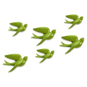 Green Flying Swallows Wall Decor Set - Resin - Karigaari India Aesthetic Home Decor