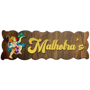 Durable Custom Wooden Name Plate for House Beautiful Sturdy Decor - Karigaari India Aesthetic Home Decor