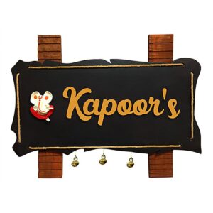 Durable Beautiful Wooden Name Plate for House Custom Sturdy - Karigaari India Aesthetic Home Decor