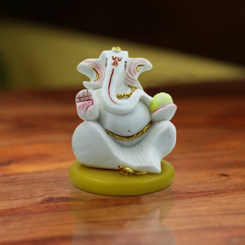 Chic Lord Ganesha Figure White Color One Of A Kind Design Best For Home Home Decor Home Decoration 1 Lord Ganesha Idol White Color Unique Design Best for Home Decor - Karigaari India Aesthetic Home Decor