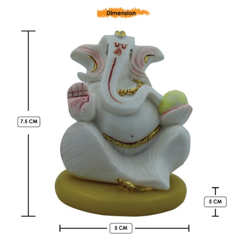 Chic Lord Ganesha Figure White Color One Of A Kind Design Best For Home Home Decor Home Decoration 3 Lord Ganesha Idol White Color Unique Design Best for Home Decor - Karigaari India Aesthetic Home Decor