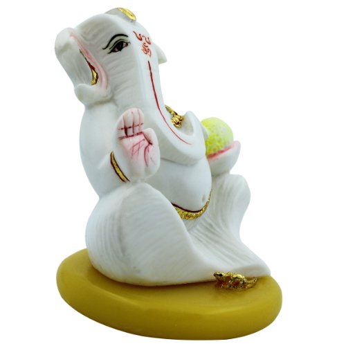 Chic Lord Ganesha Figure White Color One Of A Kind Design Best For Home Home Decor Home Decoration 4 Lord Ganesha Idol White Color Unique Design Best for Home Decor - Karigaari India Aesthetic Home Decor