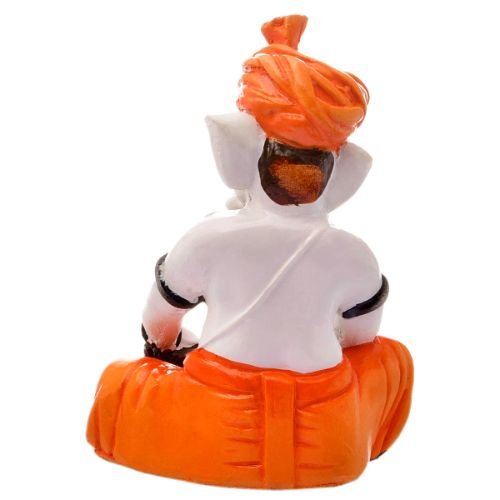 Chic One Of A Kind Design Lord Ganesha Playing Instruments Figurine Orange Best Item For Home Home Decor Premium Home Decor 6 Unique Design Lord Ganesha Playing Instruments Idol Orange Best Item for Home Decor - Karigaari India Aesthetic Home Decor