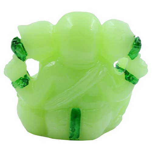 Chic One Of A Kind Design Small Lord Ganesha Sitting Figure Crystal Green Color With Dark Green Ornaments Best For Home Home Decor Modern Ornament 5 Unique Design Small Lord Ganesha Sitting Idol Crystal Green Color With Dark Green Ornaments Best for Home Decor - Karigaari India Aesthetic Home Decor