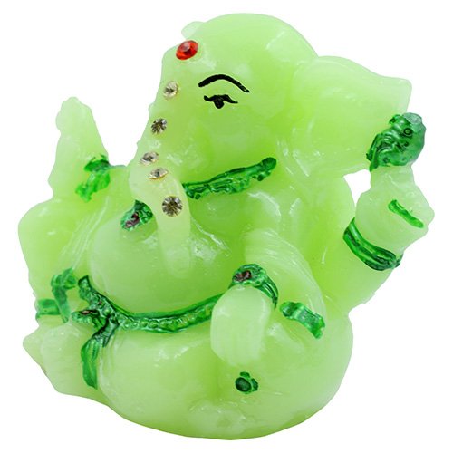 Chic One Of A Kind Design Small Lord Ganesha Sitting Figure Crystal Green Color With Dark Green Ornaments Best For Home Home Decor Modern Ornament 6 Unique Design Small Lord Ganesha Sitting Idol Crystal Green Color With Dark Green Ornaments Best for Home Decor - Karigaari India Aesthetic Home Decor