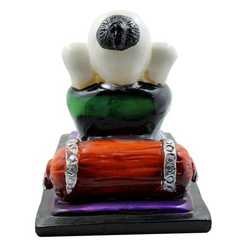 Unique Little Lord Ganesha Sitting & Playing With Mouse Idol Multicolor Best for Home Decor - Karigaari India Aesthetic Home Decor