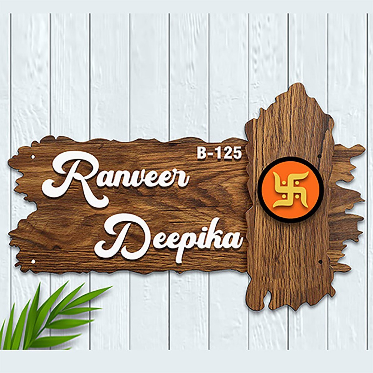 Chic Robust Custom Timber Custom Sign For Office Home Long Lasting Trendy Home Decor Accent 1 Sturdy Custom Wooden Name Plate for Office Home Durable Stylish - Karigaari India Aesthetic Home Decor
