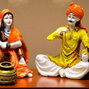 Rajasthani Folk Life Home Decor Set of 2 - Karigaari India Aesthetic Home Decor