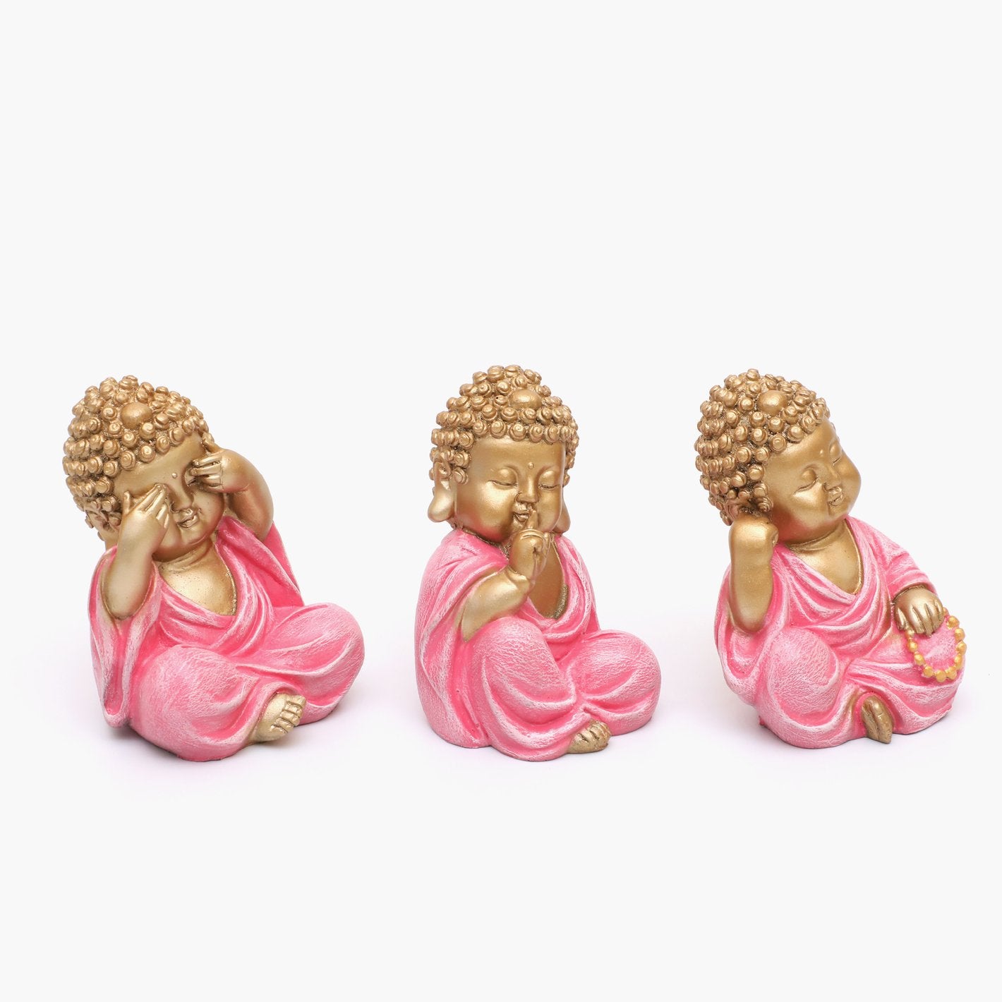 Chic Timeless Three Wise Monk Figurines See No Evil Hear No Evil Speak No Evil Statues Premium Home Decor 4 Three Wise Monk Figurines: See No Evil, Hear No Evil, Speak No Evil Statues - Karigaari India Aesthetic Home Decor