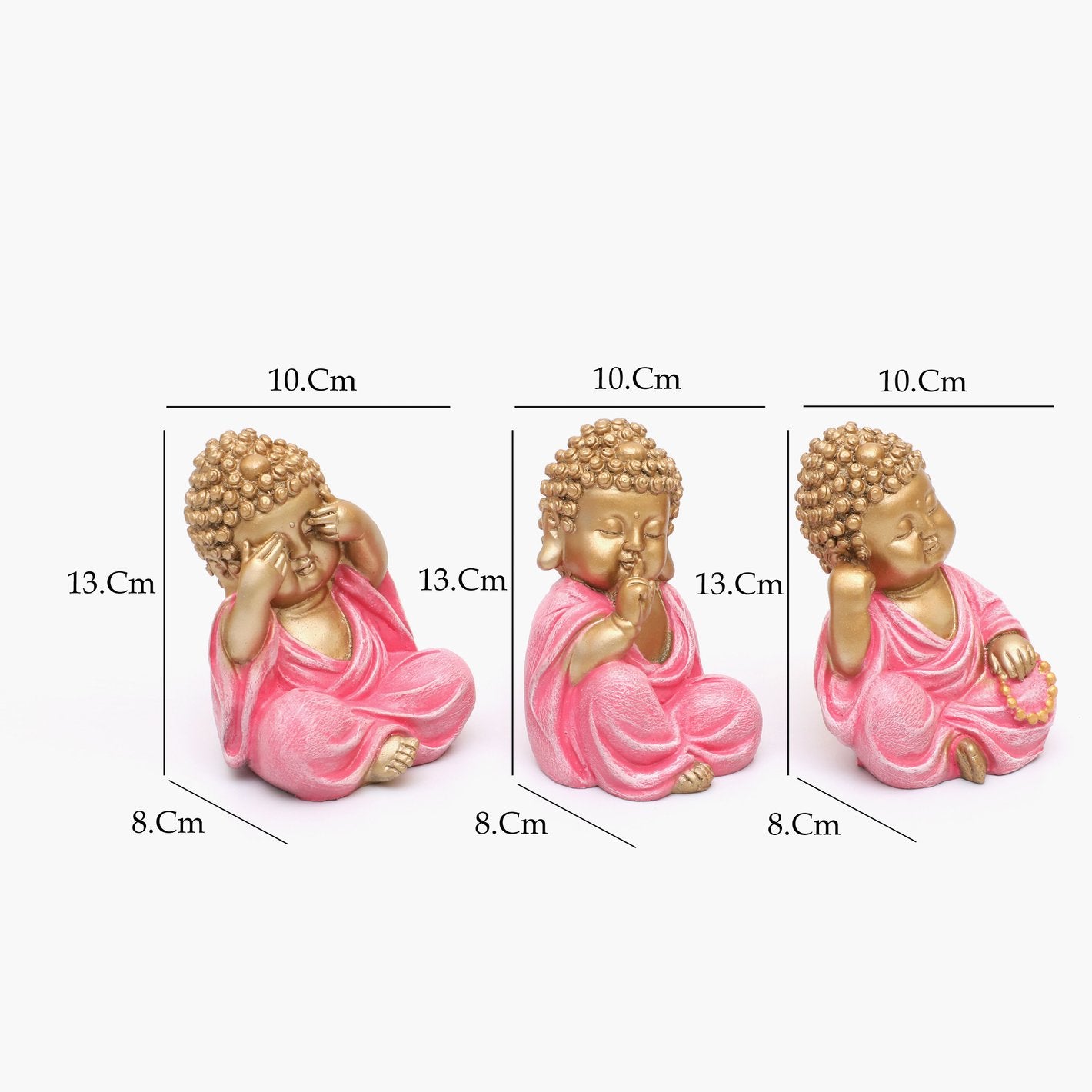 Chic Timeless Three Wise Monk Figurines See No Evil Hear No Evil Speak No Evil Statues Premium Home Decor 5 Three Wise Monk Figurines: See No Evil, Hear No Evil, Speak No Evil Statues - Karigaari India Aesthetic Home Decor