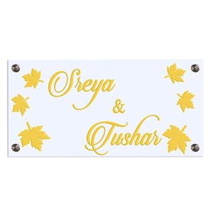 Stylish Sturdy Acrylic Name Plate for House Durable Personalized Decor - Karigaari India Aesthetic Home Decor