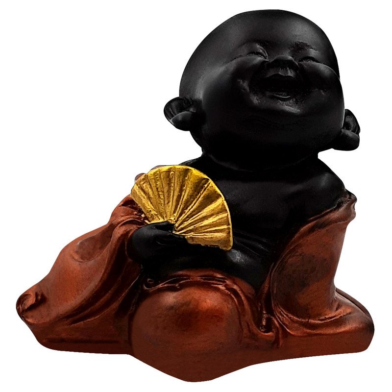 Elegant Artisan Ployresin Lord Buddha Sitting And Sleeping With Artisan Fan Idol Decor Piece Home Decoration Office Decor Spiritual Gift Stylish Accent 2 Handcrafted Ployresin Lord Buddha Sitting And Sleeping With Hand Fan Statue Showpiece Home Decor/Office Decor/Spiritual Gift - Karigaari India Aesthetic Home Decor