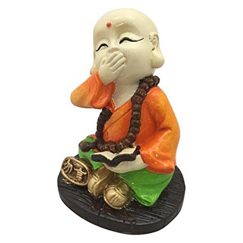 Elegant Artisan Ployresin Sitting With Putting Artisan On Mouth Lord Buddha Statues Display Piece Home Decor Office Home Decor Spiritual Gift Multicolour Premium Home Decor 4 Handcrafted Ployresin Sitting With Putting Hand On Mouth Lord Buddha Statues Showpiece Home Decor/Office Decor/Spiritual Gift, Multicolour - Karigaari India Aesthetic Home Decor